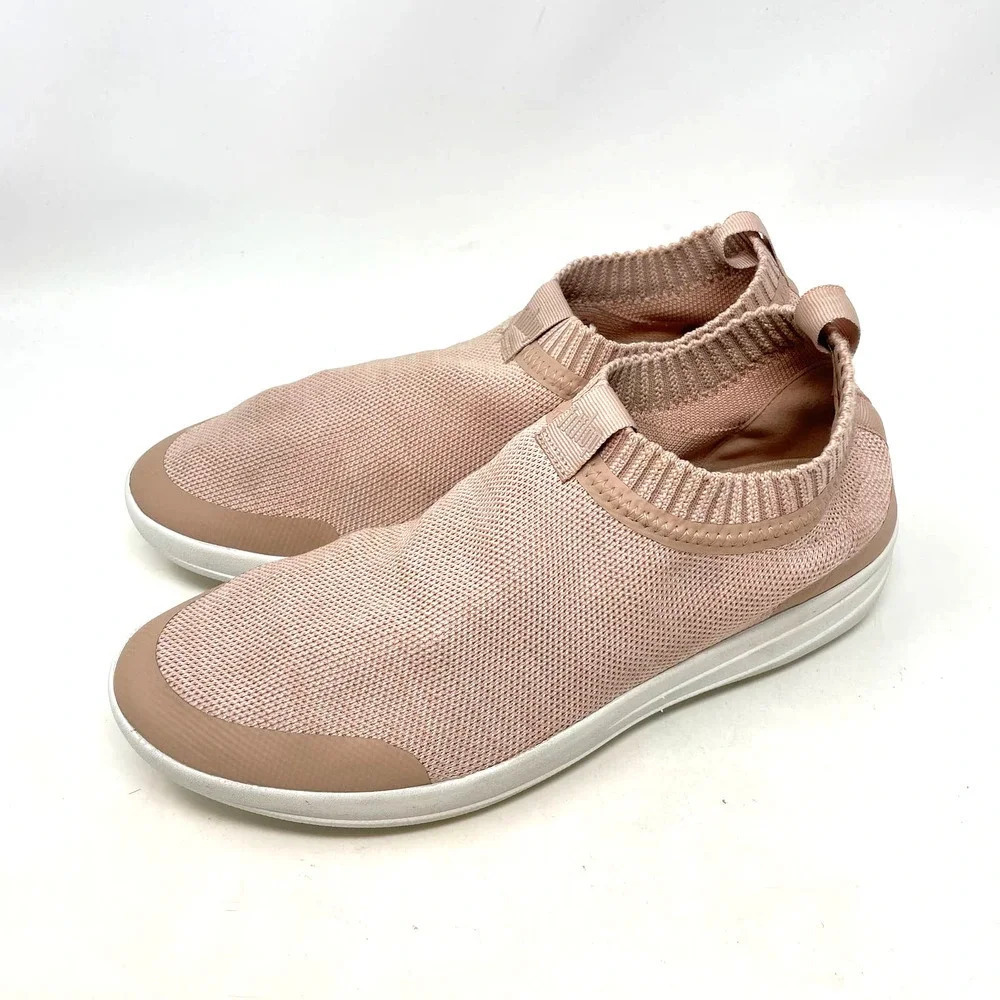 Fitflop Uberknit Slip-On Sneaker‎ Pink Beige Size 10